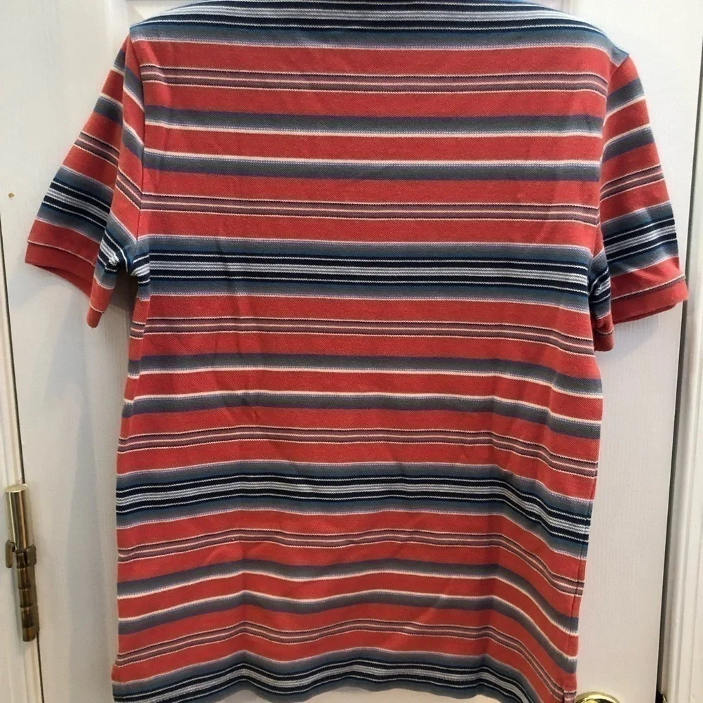 𝅺POLO Ralph Lauren Collared‎ short sleeve striped  shirt Boys size L 14 -16